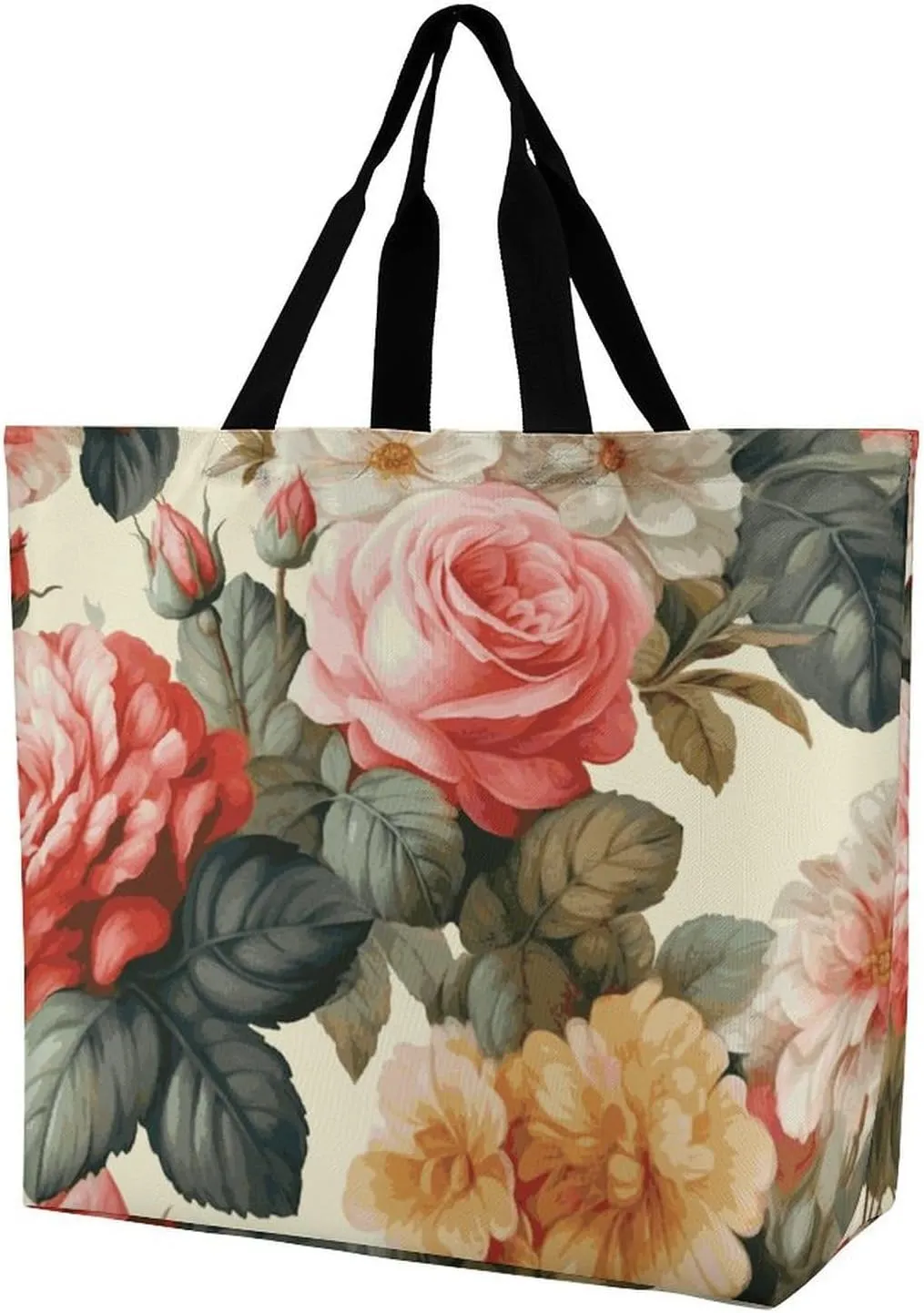 Large Capacity Shopping Bag Switzerland Alps Canvas Grocery Bags Foldable Tote Bag