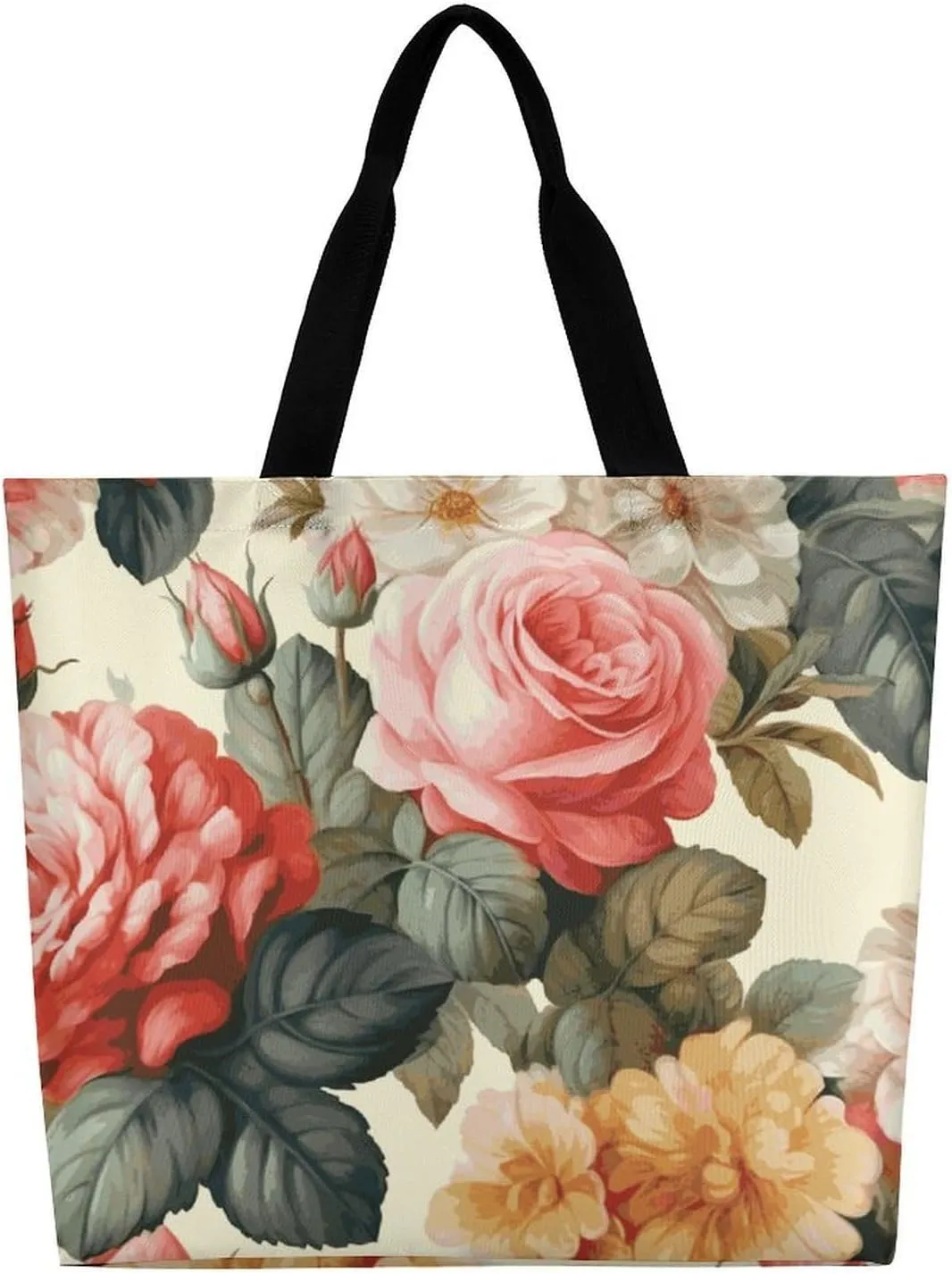 Large Capacity Shopping Bag Switzerland Alps Canvas Grocery Bags Foldable Tote Bag