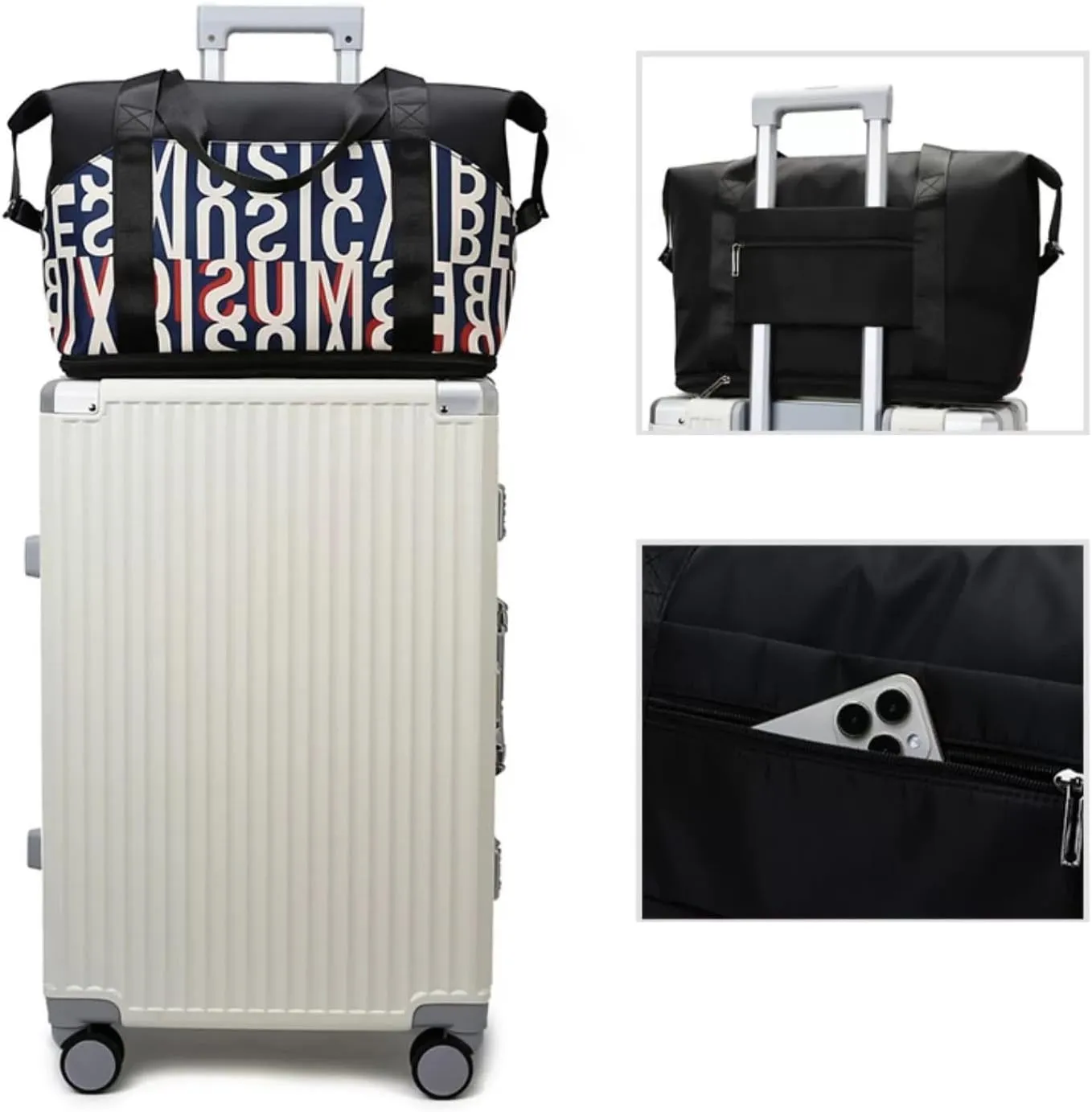Large-Capacity Travel Bag Gym Short-Distance Business Trip Luggage Storage Expandable Dry and Wet Separation Bag