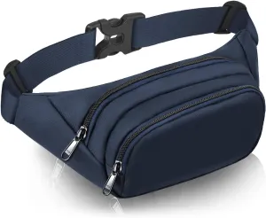Large Fanny Pack for Women Men - Syican Waist bag with 3-Zipper Pockets, Gifts for Enjoy Sports Traveling Workout Casual Hands-Free crossbody bags Fits MAX 7.9'' iPad & 6.6'' Phone