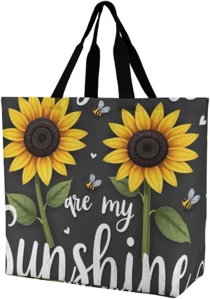 Large Grocery Tote Bag for Women, Multipurpose Handbag Shopping Storage Bags Reusable Shoulder Bag