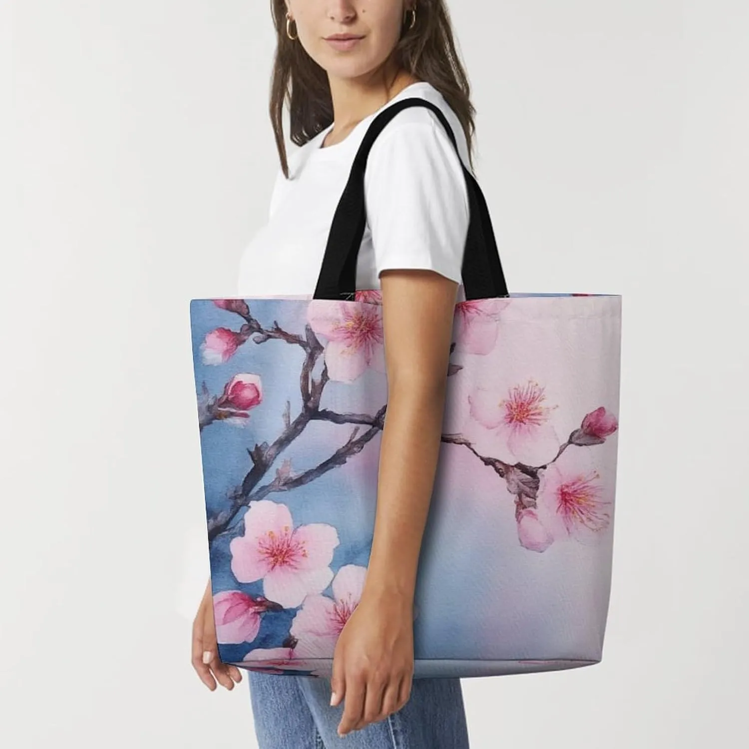Large Grocery Tote Bag for Women, Multipurpose Handbag Shopping Storage Bags Reusable Shoulder Bag