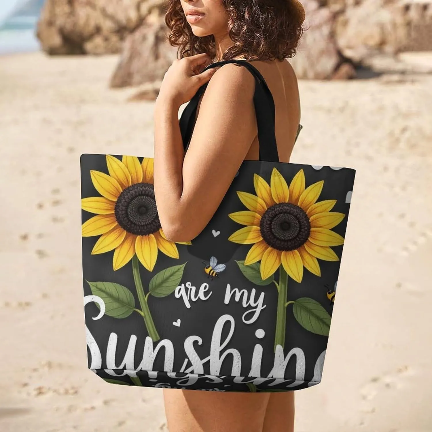 Large Grocery Tote Bag for Women, Multipurpose Handbag Shopping Storage Bags Reusable Shoulder Bag