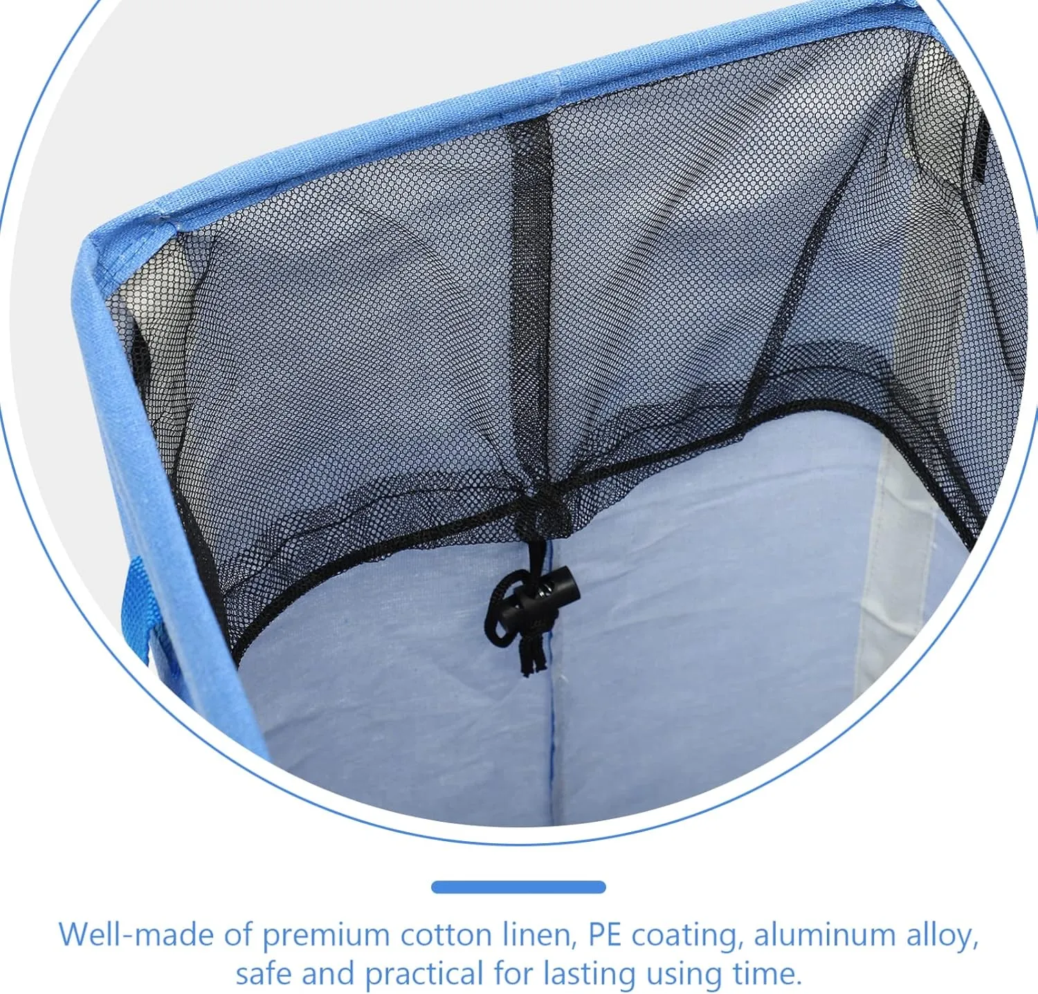 Large Storage Bags Handle Laundry Basket Home Laundry Basket s Clothes Storage Bags Tall Laundry Bin Hamper Storage Pouch Child Pe Waterproof Coating Handbag Square(Blue)