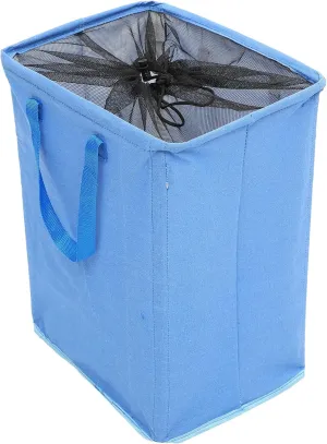 Large Storage Bags Handle Laundry Basket Home Laundry Basket s Clothes Storage Bags Tall Laundry Bin Hamper Storage Pouch Child Pe Waterproof Coating Handbag Square(Blue)
