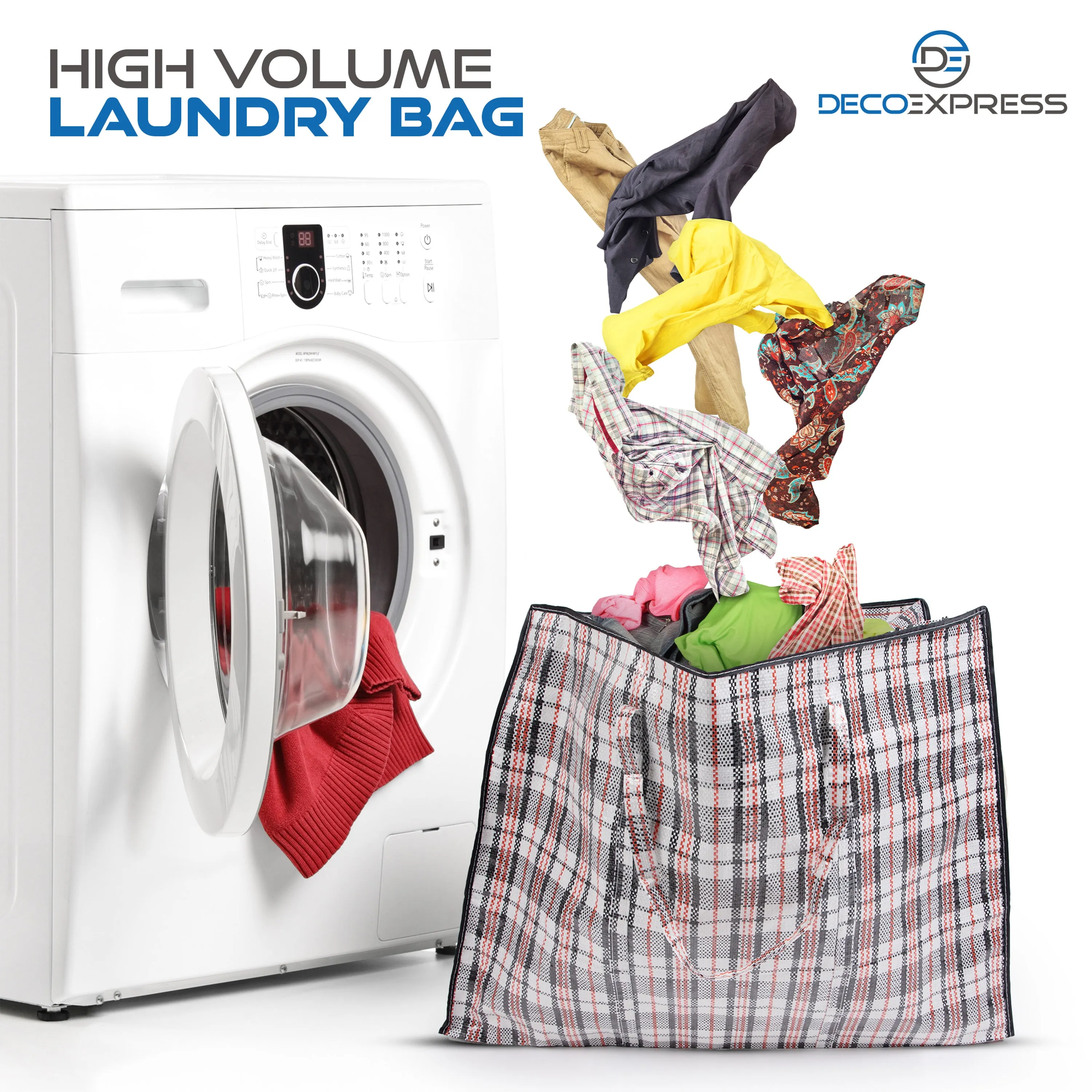 Laundry Bag Heavy Duty Storage Bags - Pack of 10