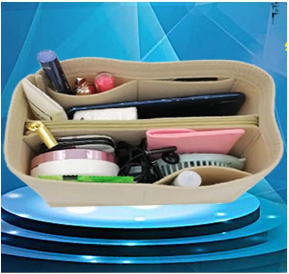 Lckaey Purorganizer is used for ophidia medium tote bag lining storage bag insert3010khaki-B