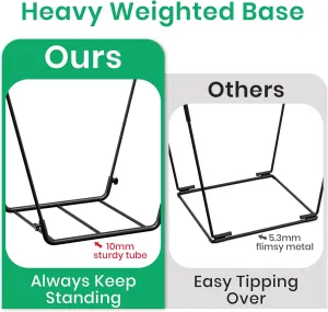 Leaf Bag Holder Collapsible Trash Bag Holders Stand for Outdoor Metal Waste Bags Frame for Garage Yard Lawn Camping Parties