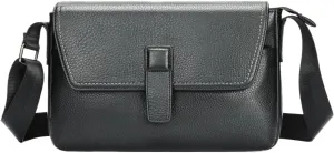 Leather Casual Shoulder Bag For Men's Outdoor Commuting Crossbody Bag Office Workplace