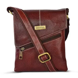 Leather Messenger Bag 36815 (Brown)