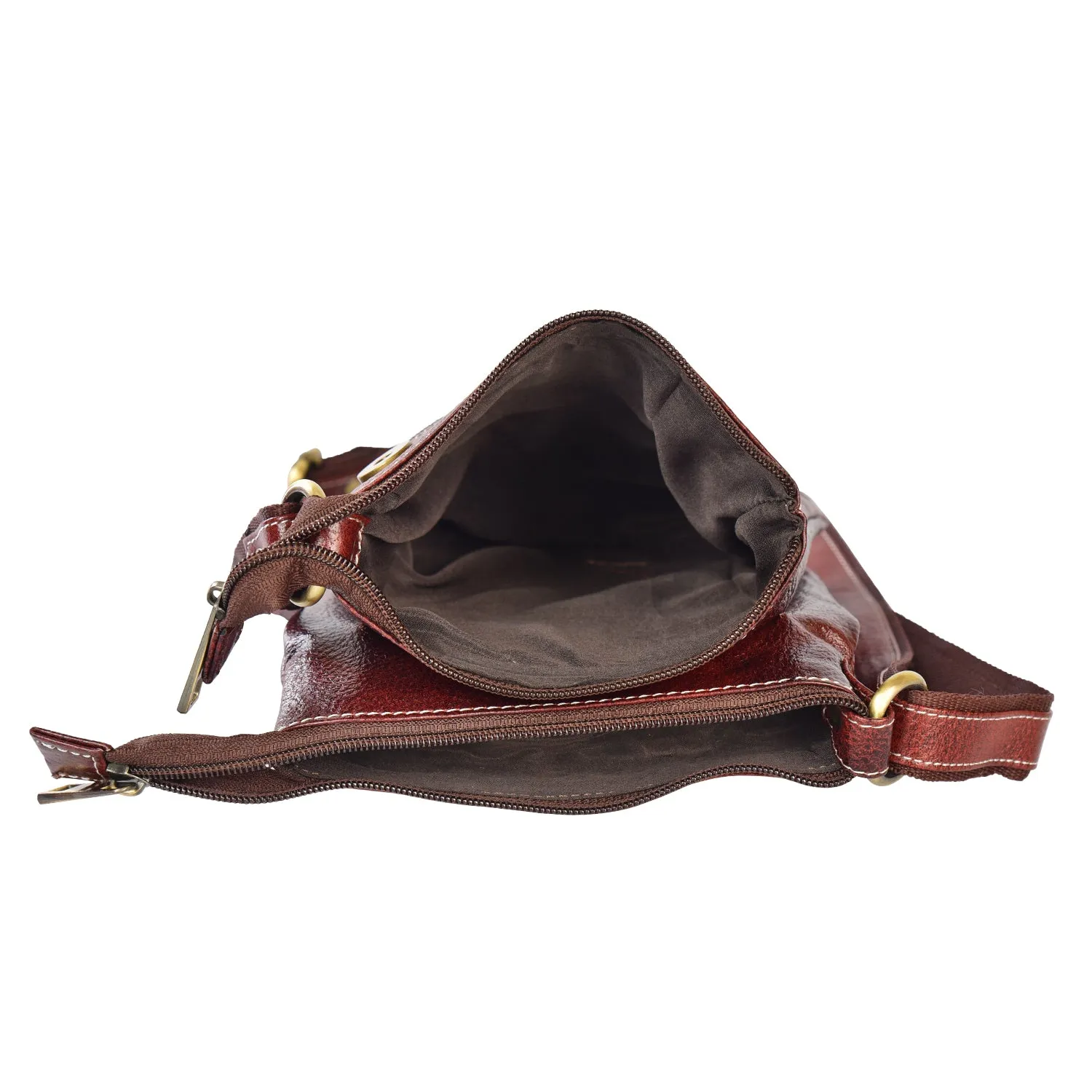 Leather Messenger Bag 36815 (Brown)