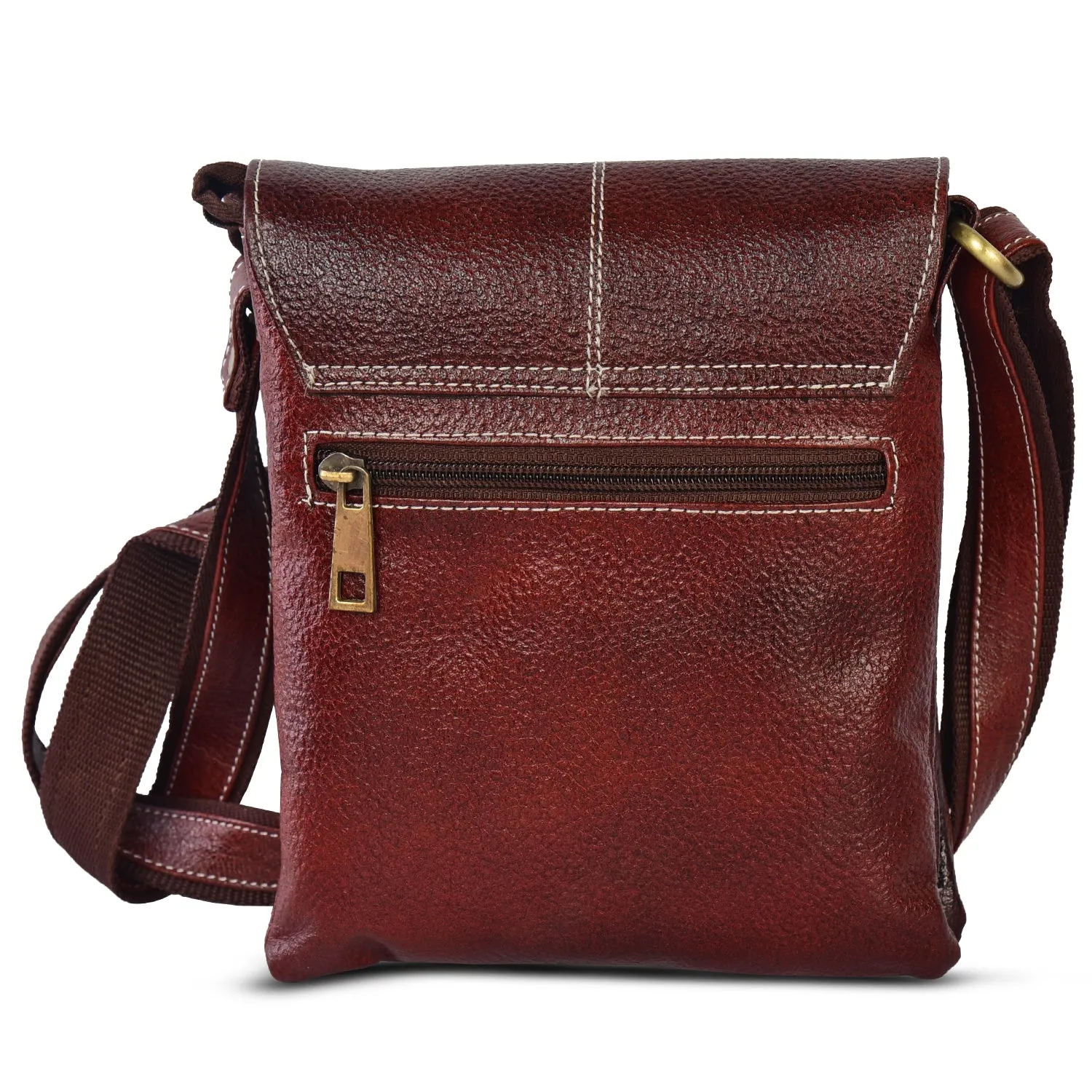 Leather Messenger Bag 36815 (Brown)