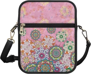 Leather Messenger Bag for Women Men Crossbody Bag Shoulder Bag Sling Travel Bag with Zipper Adjustable Strap