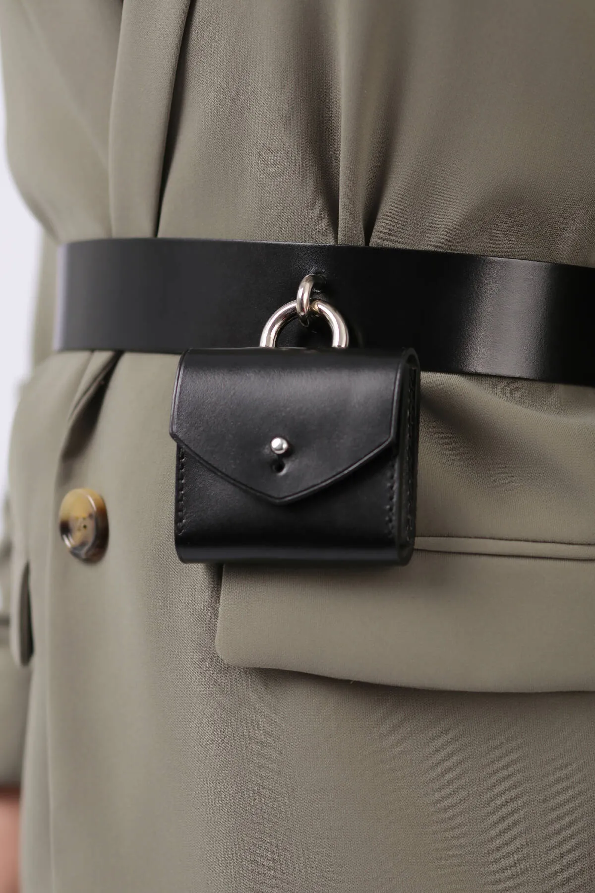 Leather Micro Waist Belt Bag