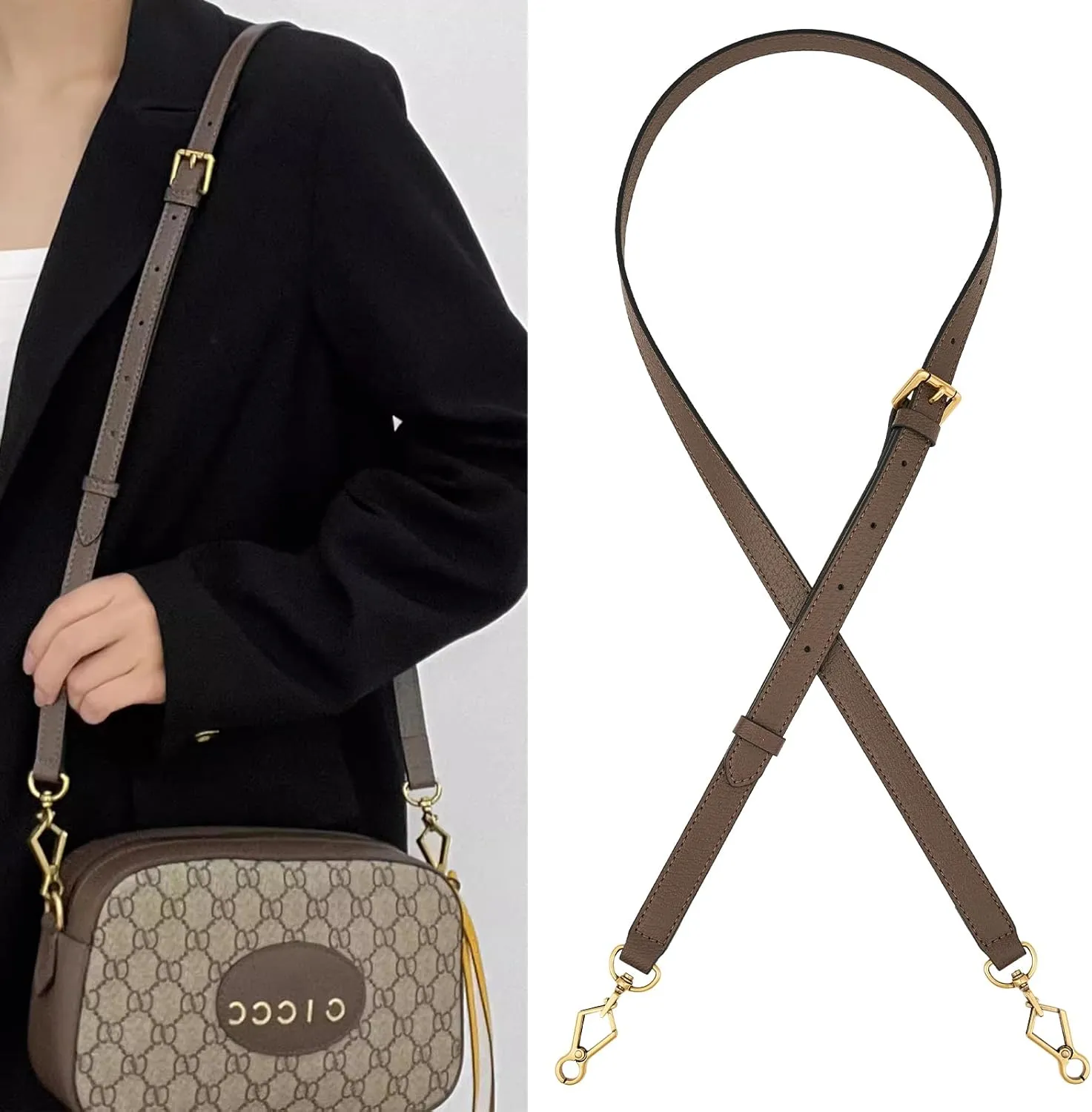 Leather Purse Strap Replacement Crossbody Handbag Long Adjustable