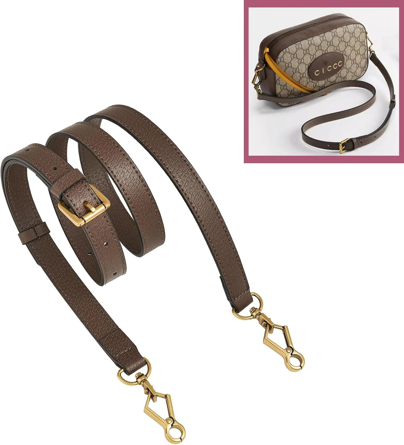 Leather Purse Strap Replacement Crossbody Handbag Long Adjustable