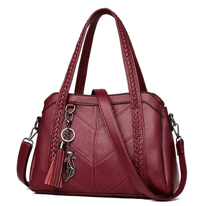Leather Women’s Handbag | Trendy Shoulder & Top Handle Tote