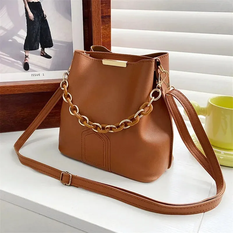 Leather Women’s Handbag | Trendy Shoulder & Top Handle Tote