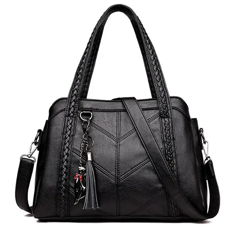 Leather Women’s Handbag | Trendy Shoulder & Top Handle Tote