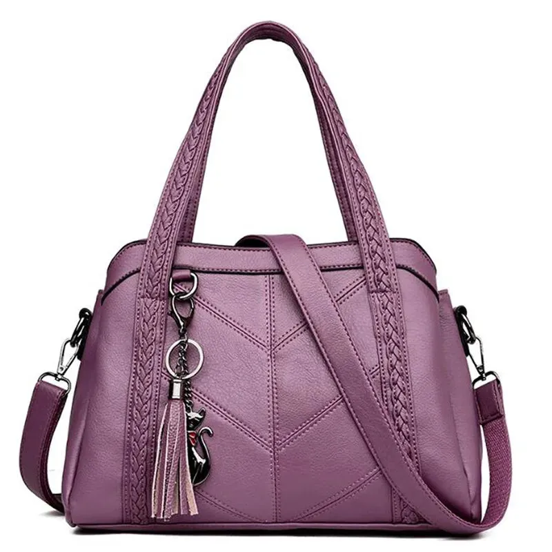 Leather Women’s Handbag | Trendy Shoulder & Top Handle Tote
