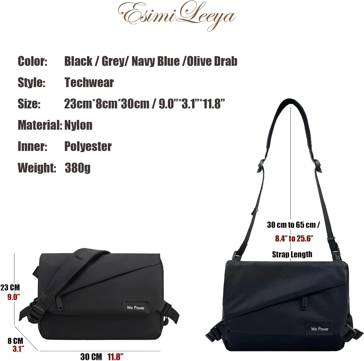 Lightweight Mens Messenger Bag Crossbody Waterproof Sling Shouler Bag for Men
