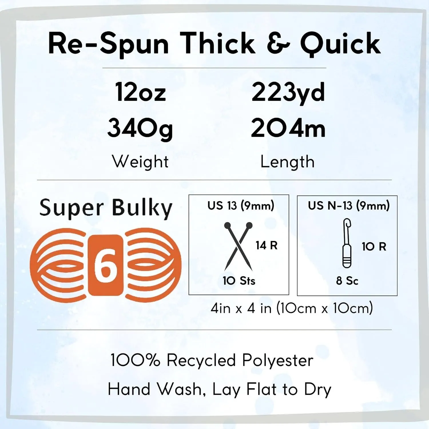 Lion Brand Re Spun Thick & Quick Pumice Stone 843-150 (6-Skeins - Same Dye Lot) Weight S Bulky #6 Polyester Yarn for Crocheting and Knitting with Project Bag