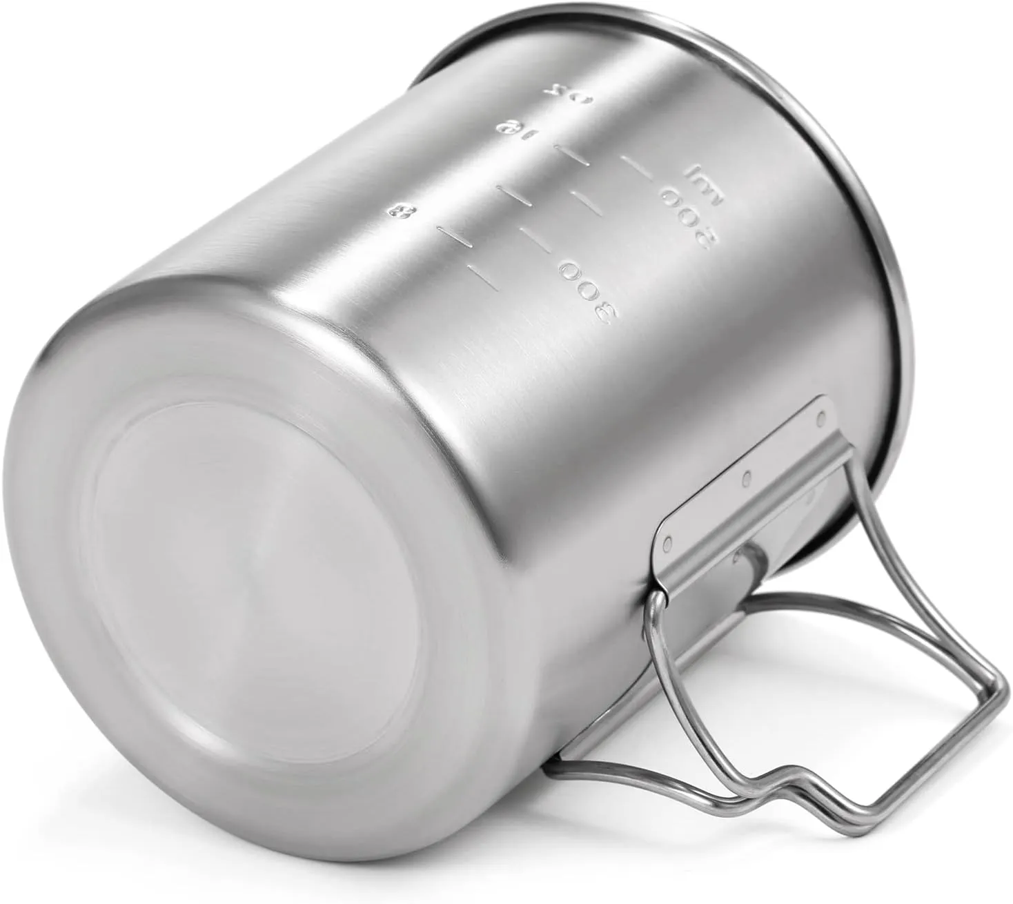 Lixada 750ml Camping Cup Pot Cup Stainless Steel Water Cup Mug with Foldable Spoon for Outdoor Camping Hiking Backpacking