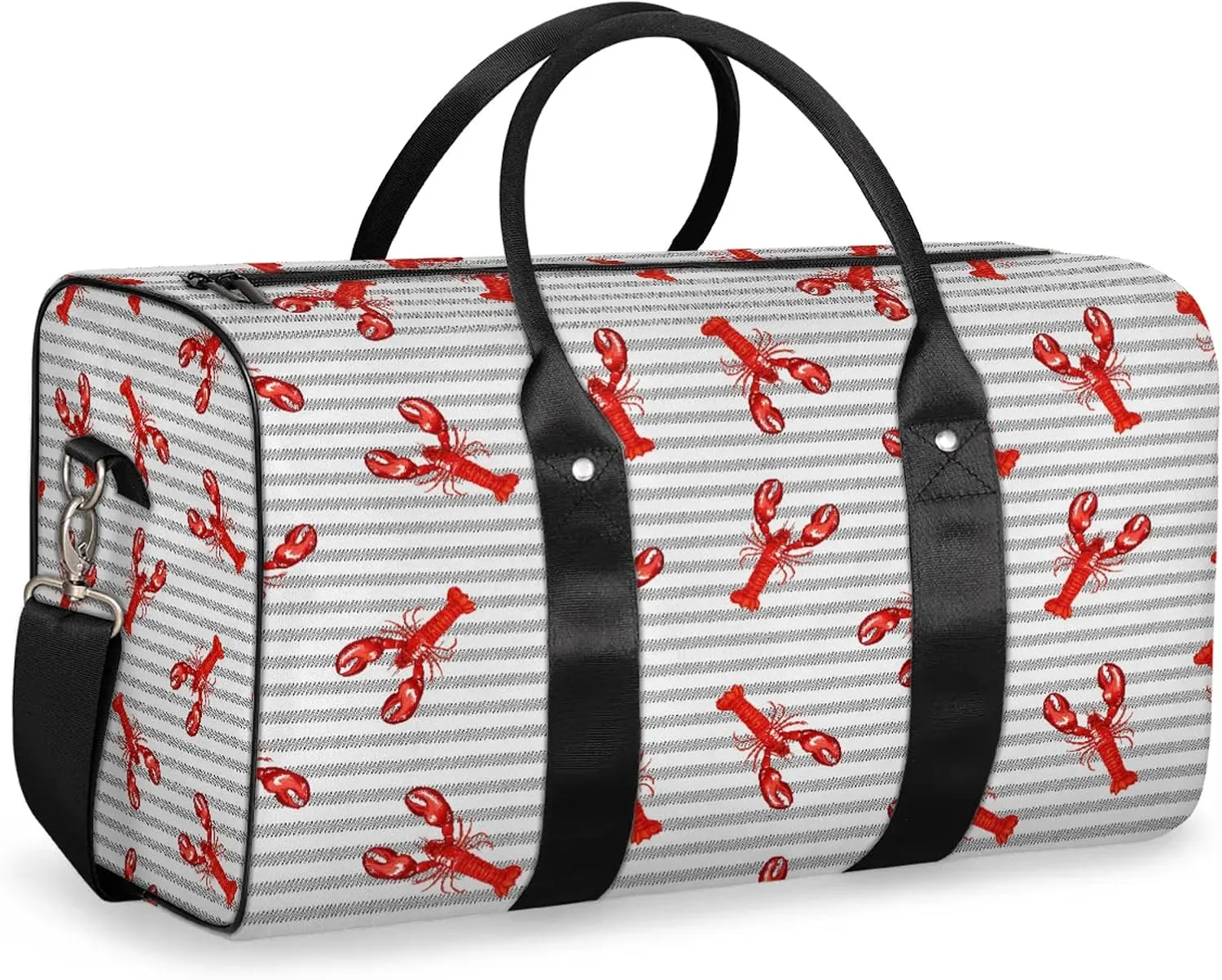 Lobster Travel Duffle Bag, Weekender Bags for Women Men, Carry on Overnight Bag Waterproof Gym Bags, Hospital Bag for Labor and Delivery