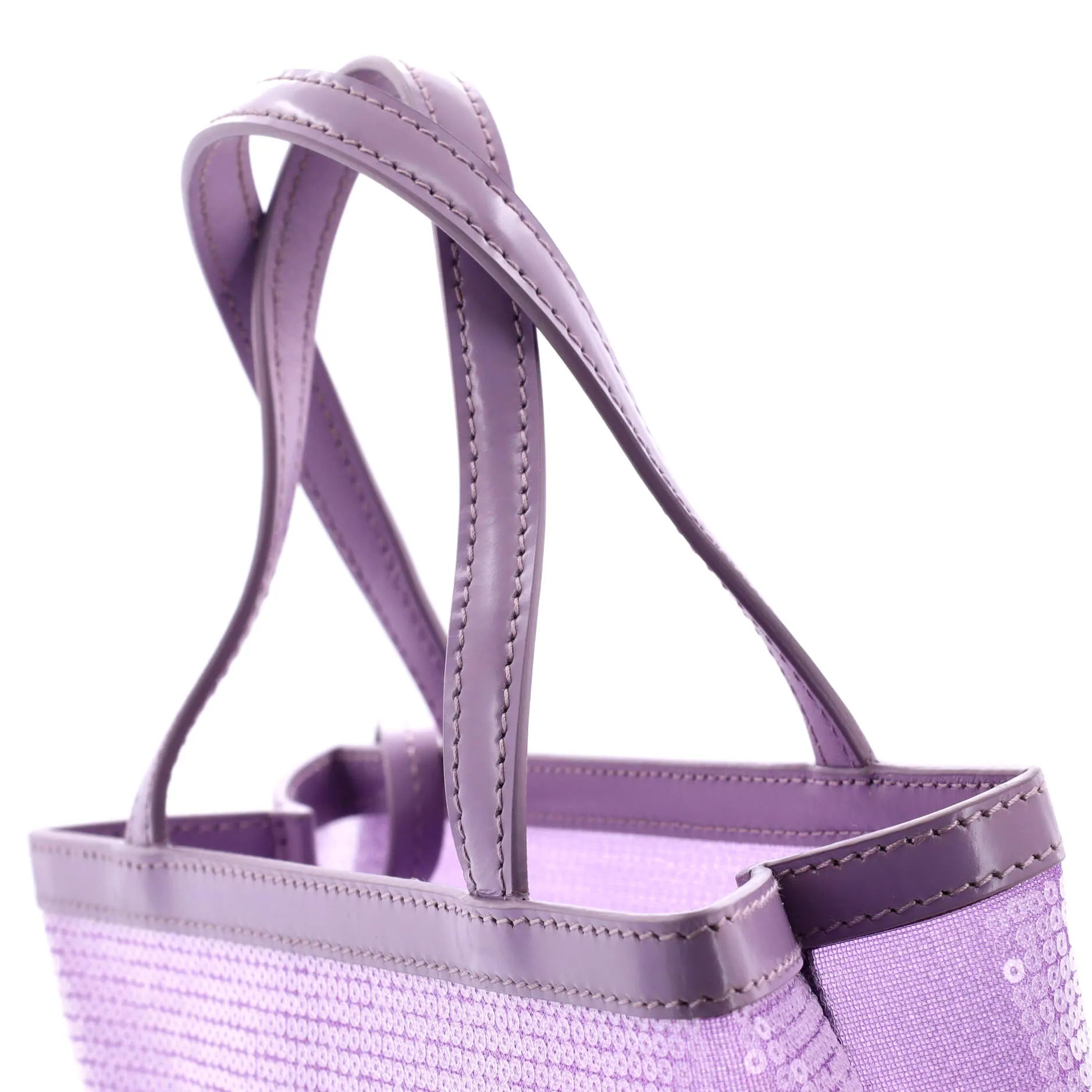 Logo Open Tote Sequined Mesh Small