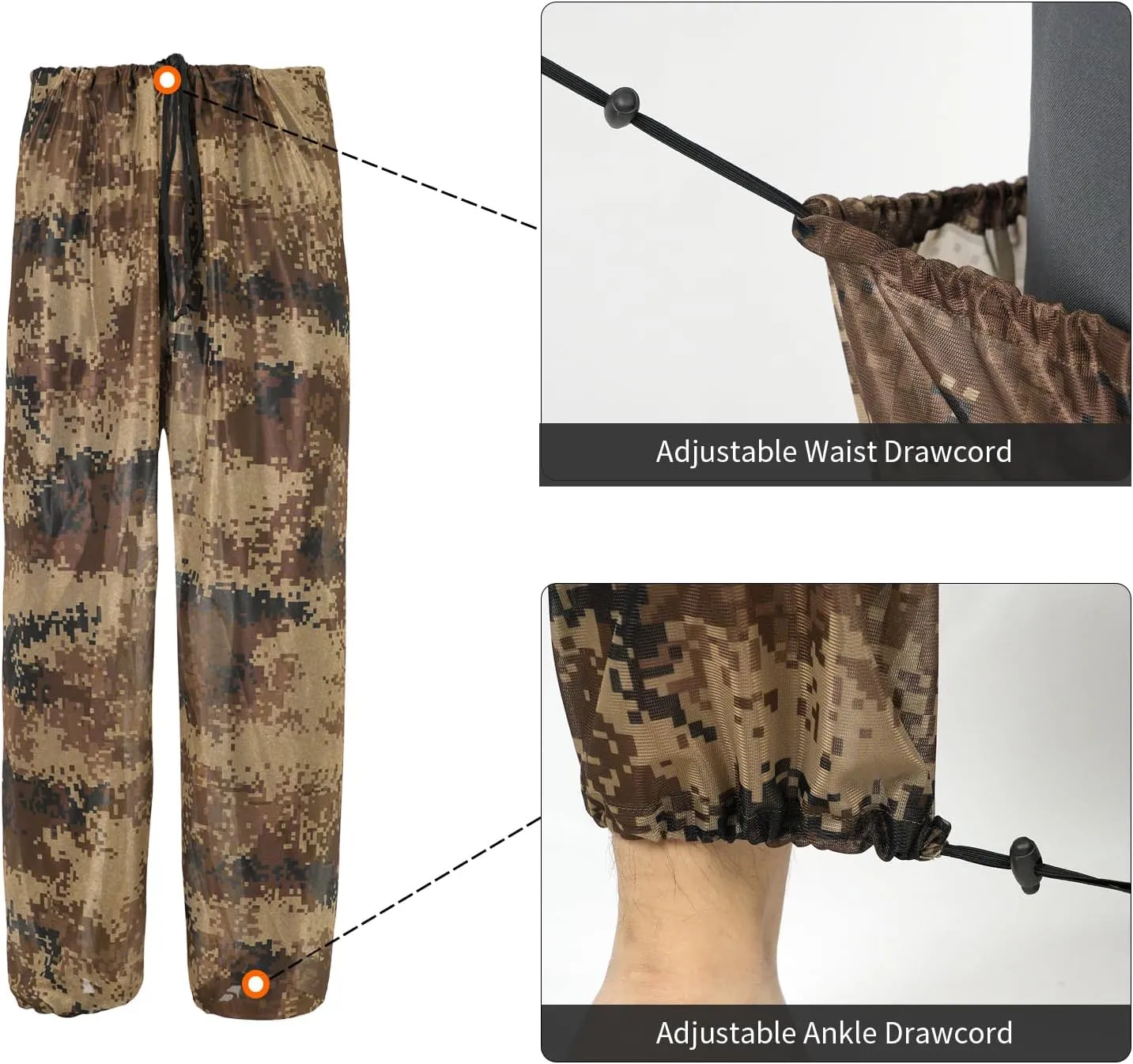 LOOGU Mosquito Suits, Net Bug Pants & Jacket Hood Sets - Ultra-fine Mesh - With Fishing, Hiking, Camping and Gardening