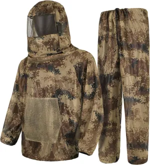 LOOGU Mosquito Suits, Net Bug Pants & Jacket Hood Sets - Ultra-fine Mesh - With Fishing, Hiking, Camping and Gardening
