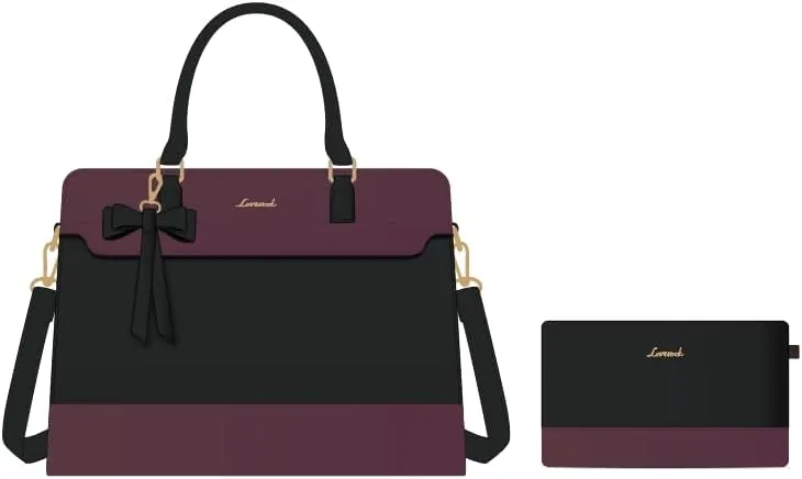 LOVEVOOK Laptop Tote Bag for Women,Leather Work Bag, Waterproof Business Teacher Bag,Large Computer Handbag Purse Briefcase,Office Gifts for Women