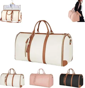 Luxhe Travel Bags for Women, Annafinds Travel Bag, Anna Finds Foldable Travel Bag, 2 in 1 Hanging Suitcase Dress Suit Travel Bags (Off White -A)