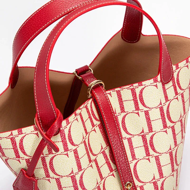 Luxury Brand Fashion Women's Handbag PVC Jacquard Texture Women's Shoulder Bag Large Capacity Commuter Travel Crossbody Bag