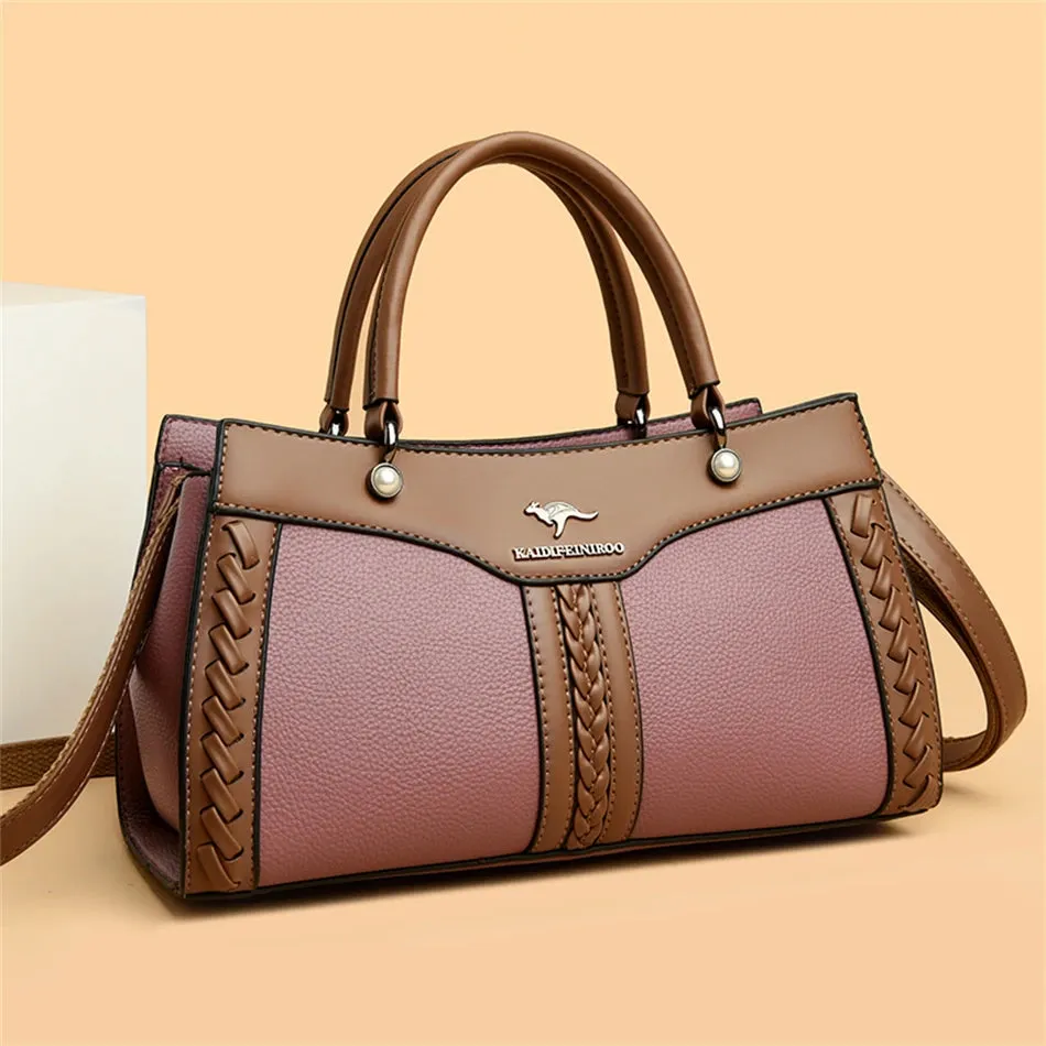 Luxury Designer Multi Layered Women's Handbag 2024 Trendy High Quality Soft Leather Messenger Bag Women's Shoulder Crossbody Bag