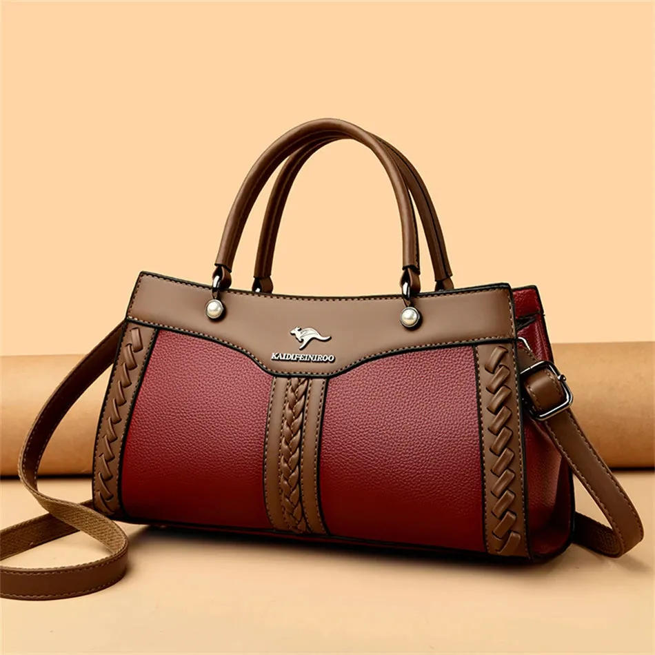 Luxury Designer Multi Layered Women's Handbag 2024 Trendy High Quality Soft Leather Messenger Bag Women's Shoulder Crossbody Bag