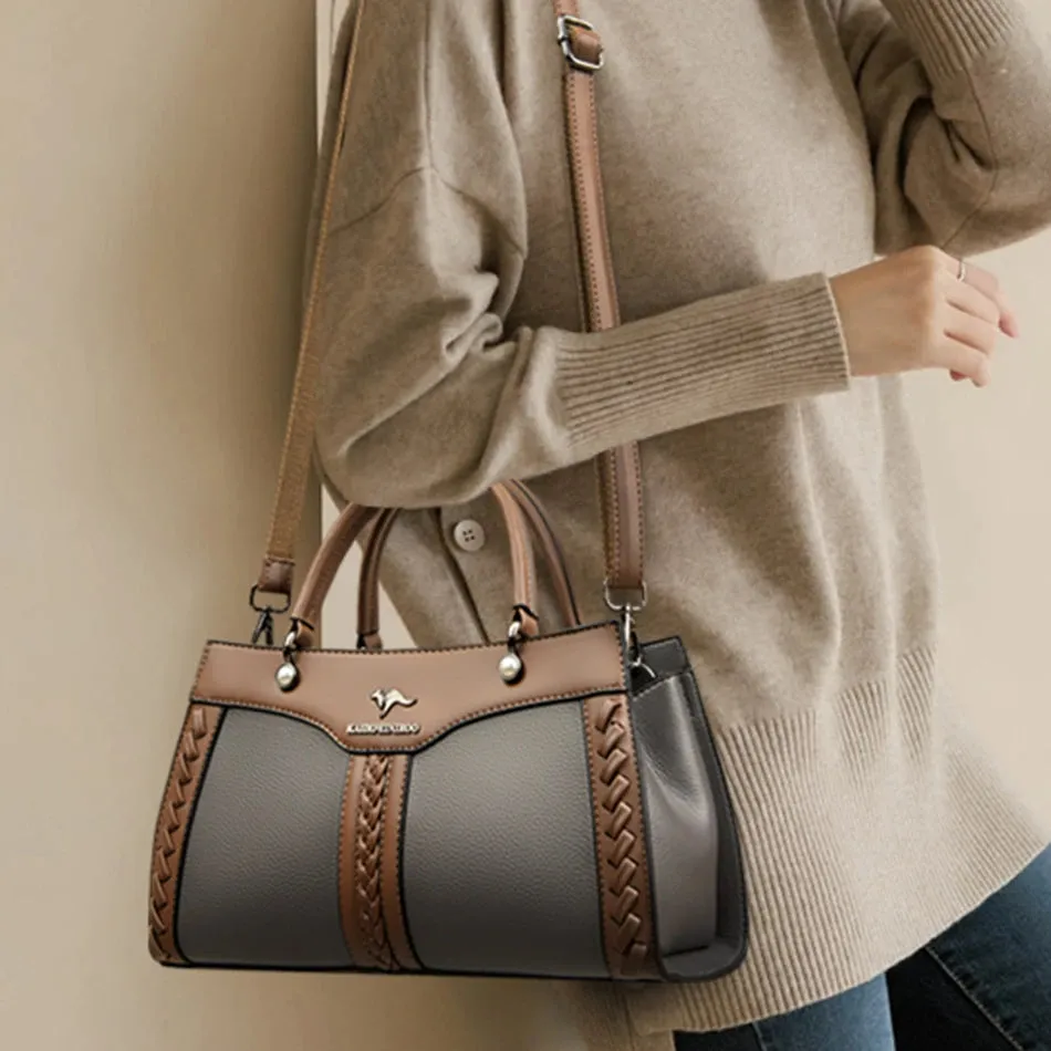 Luxury Designer Multi Layered Women's Handbag 2024 Trendy High Quality Soft Leather Messenger Bag Women's Shoulder Crossbody Bag