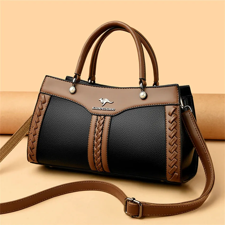 Luxury Designer Multi Layered Women's Handbag 2024 Trendy High Quality Soft Leather Messenger Bag Women's Shoulder Crossbody Bag