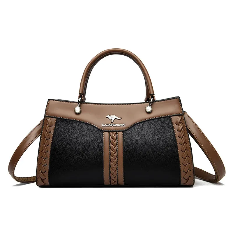 Luxury Designer Multi Layered Women's Handbag 2024 Trendy High Quality Soft Leather Messenger Bag Women's Shoulder Crossbody Bag