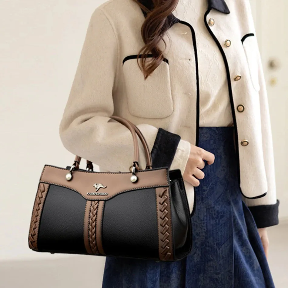 Luxury Designer Multi Layered Women's Handbag 2024 Trendy High Quality Soft Leather Messenger Bag Women's Shoulder Crossbody Bag