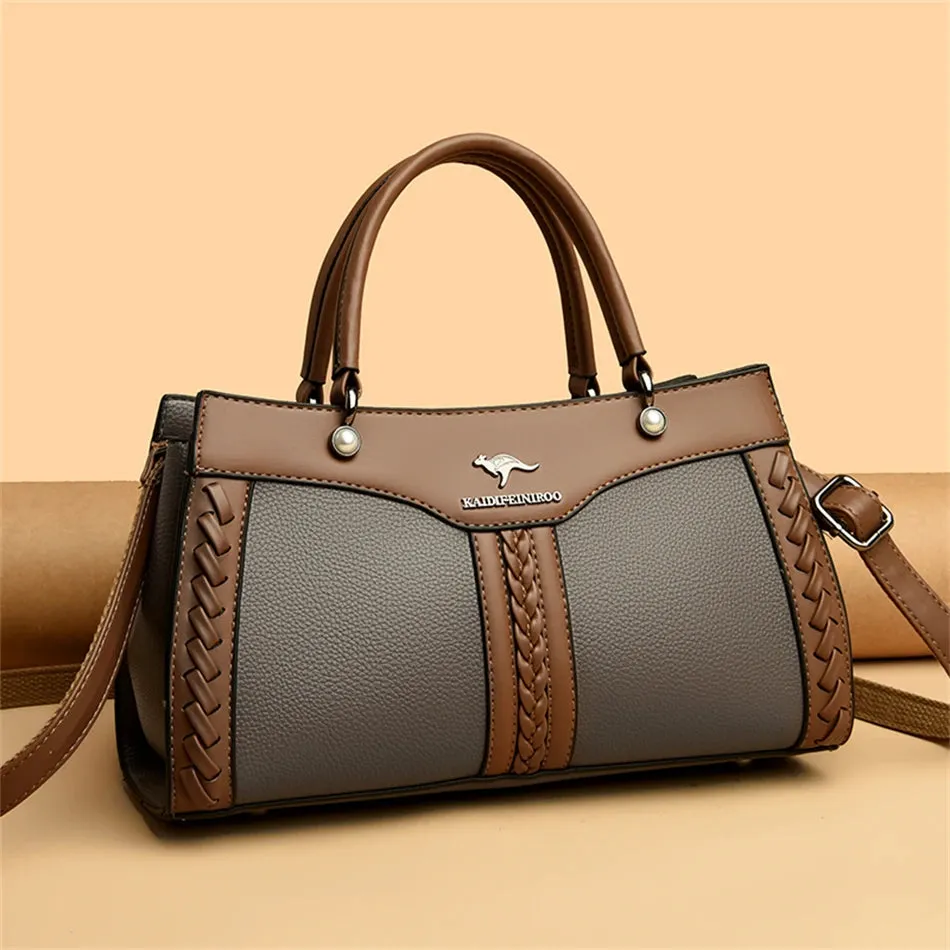 Luxury Designer Multi Layered Women's Handbag 2024 Trendy High Quality Soft Leather Messenger Bag Women's Shoulder Crossbody Bag