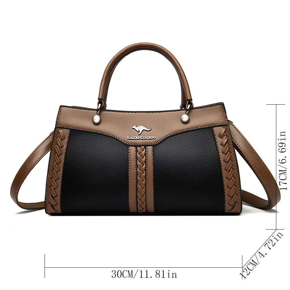 Luxury Designer Multi Layered Women's Handbag 2024 Trendy High Quality Soft Leather Messenger Bag Women's Shoulder Crossbody Bag
