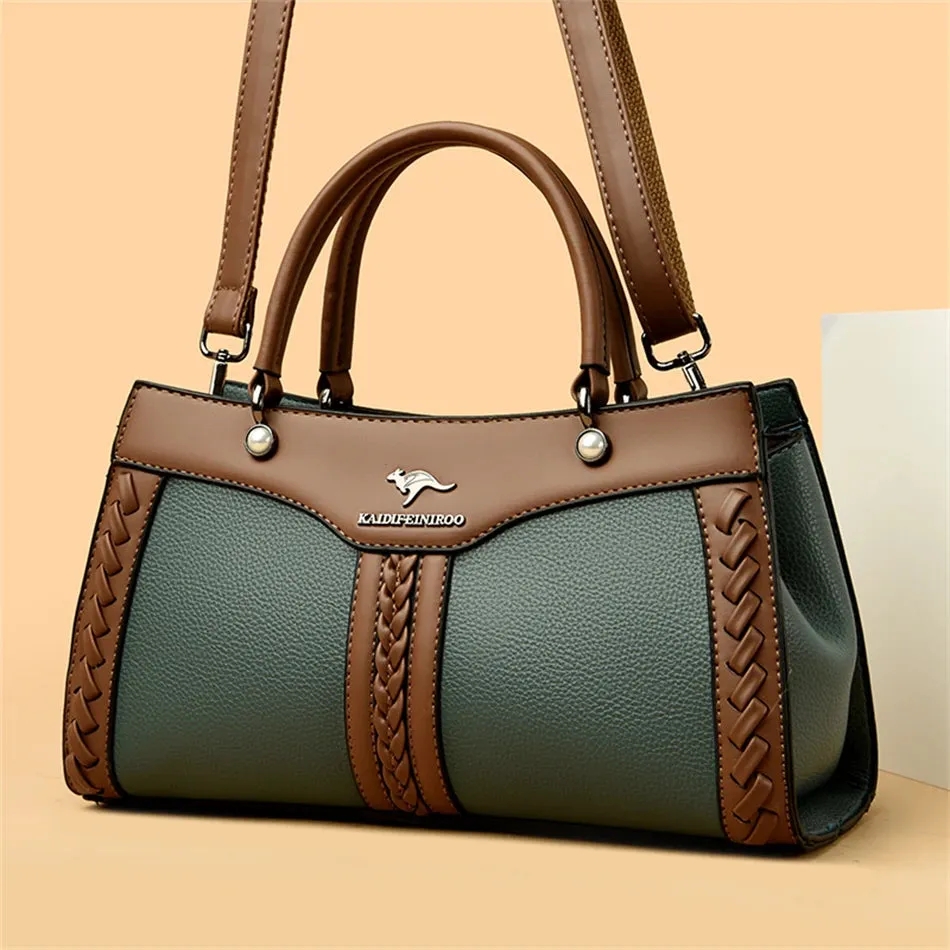 Luxury Designer Multi Layered Women's Handbag 2024 Trendy High Quality Soft Leather Messenger Bag Women's Shoulder Crossbody Bag