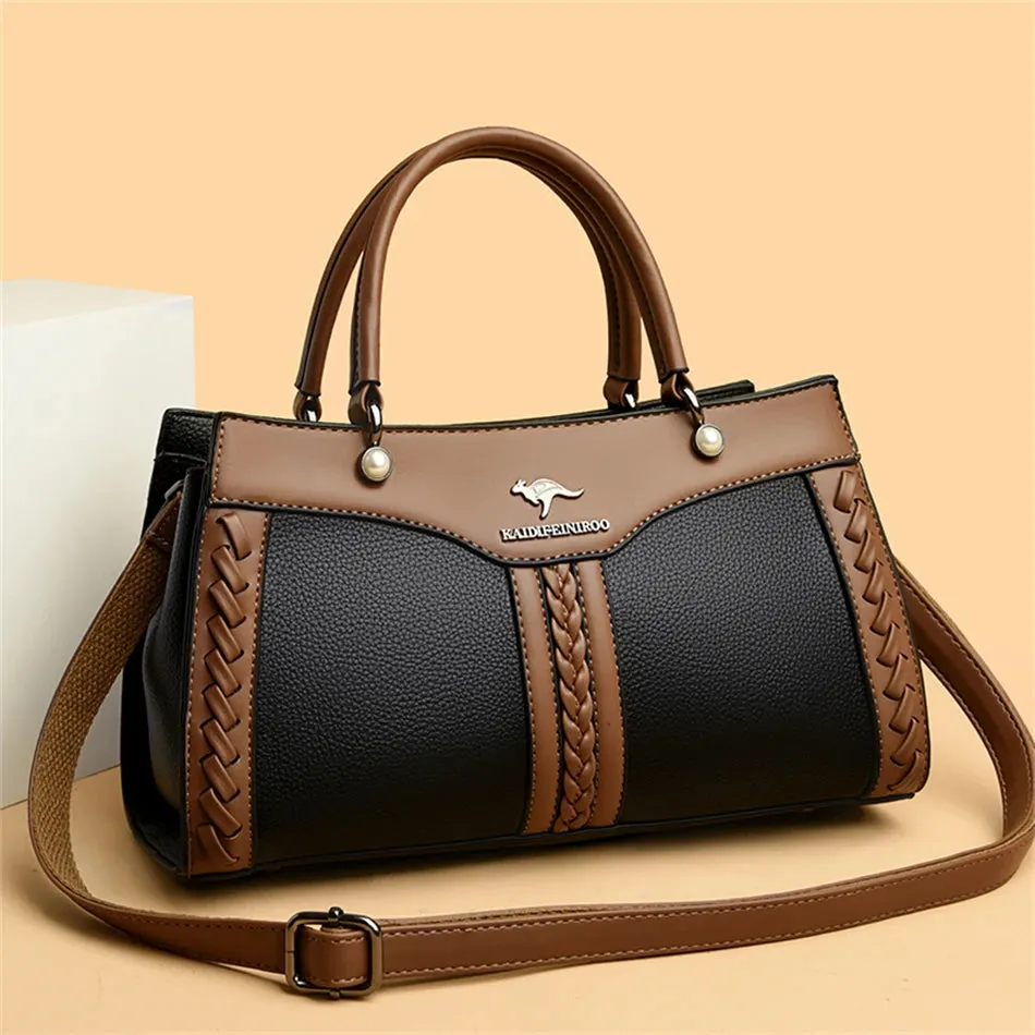 Luxury Designer Multi Layered Women's Handbag 2024 Trendy High Quality Soft Leather Messenger Bag Women's Shoulder Crossbody Bag