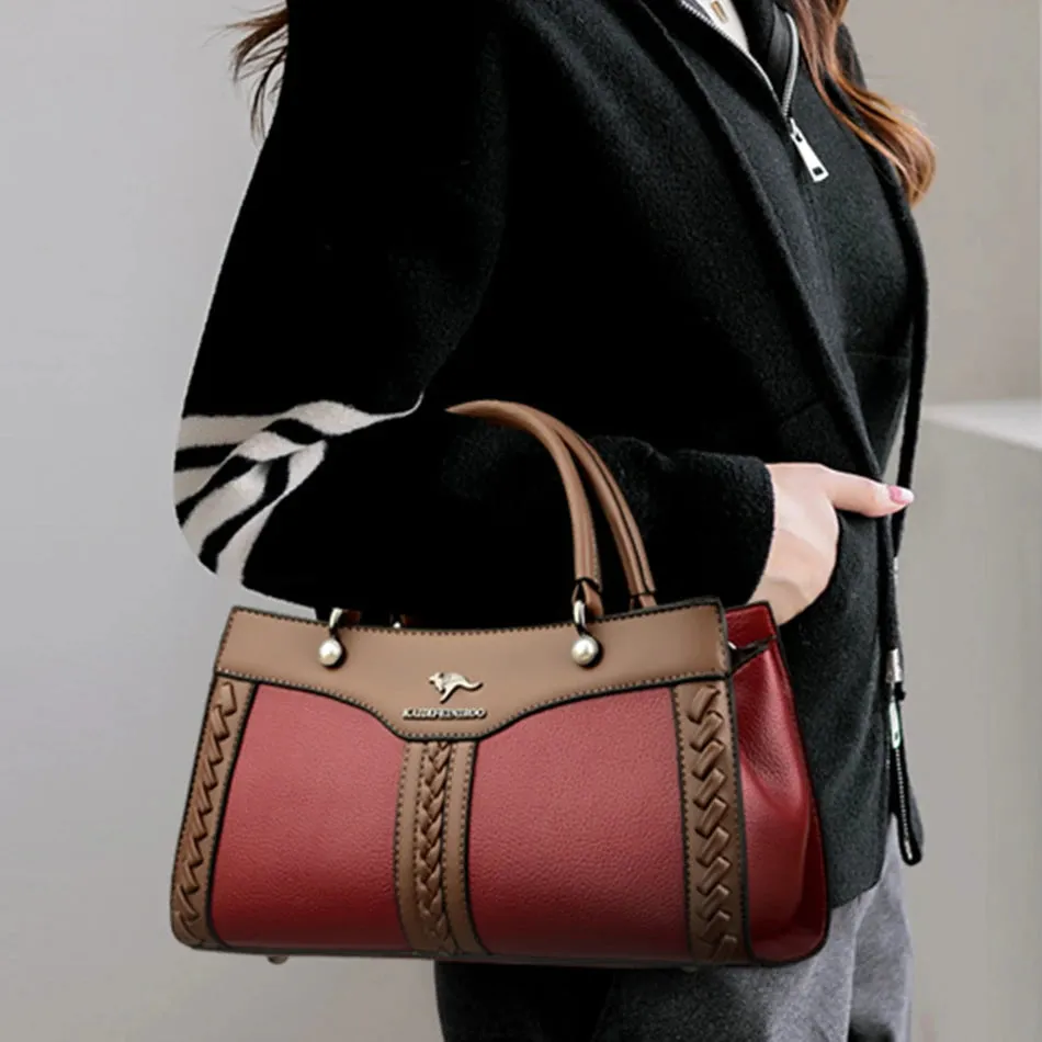 Luxury Designer Multi Layered Women's Handbag 2024 Trendy High Quality Soft Leather Messenger Bag Women's Shoulder Crossbody Bag