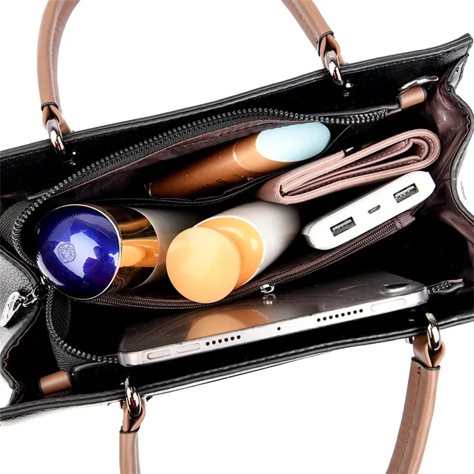 Luxury Designer Multi Layered Women's Handbag 2024 Trendy High Quality Soft Leather Messenger Bag Women's Shoulder Crossbody Bag