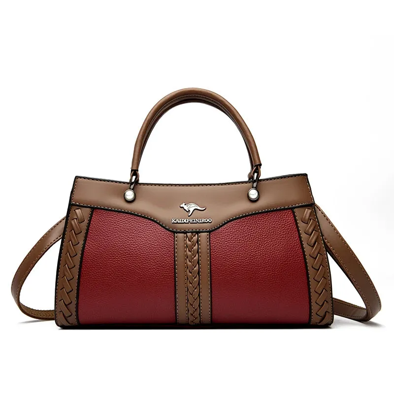 Luxury Designer Multi Layered Women's Handbag 2024 Trendy High Quality Soft Leather Messenger Bag Women's Shoulder Crossbody Bag