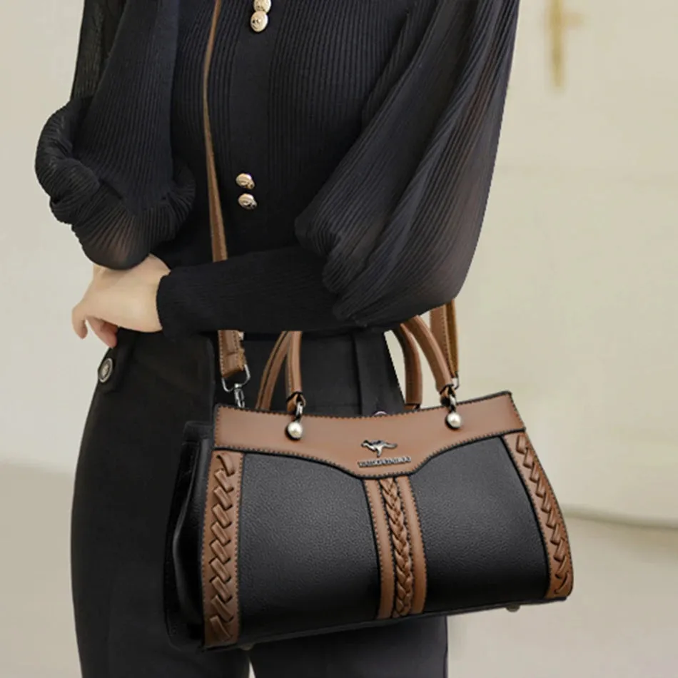 Luxury Designer Multi Layered Women's Handbag 2024 Trendy High Quality Soft Leather Messenger Bag Women's Shoulder Crossbody Bag
