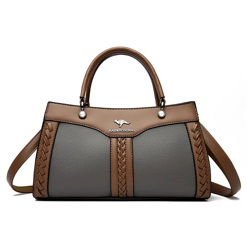 Luxury Designer Multi Layered Women's Handbag 2024 Trendy High Quality Soft Leather Messenger Bag Women's Shoulder Crossbody Bag