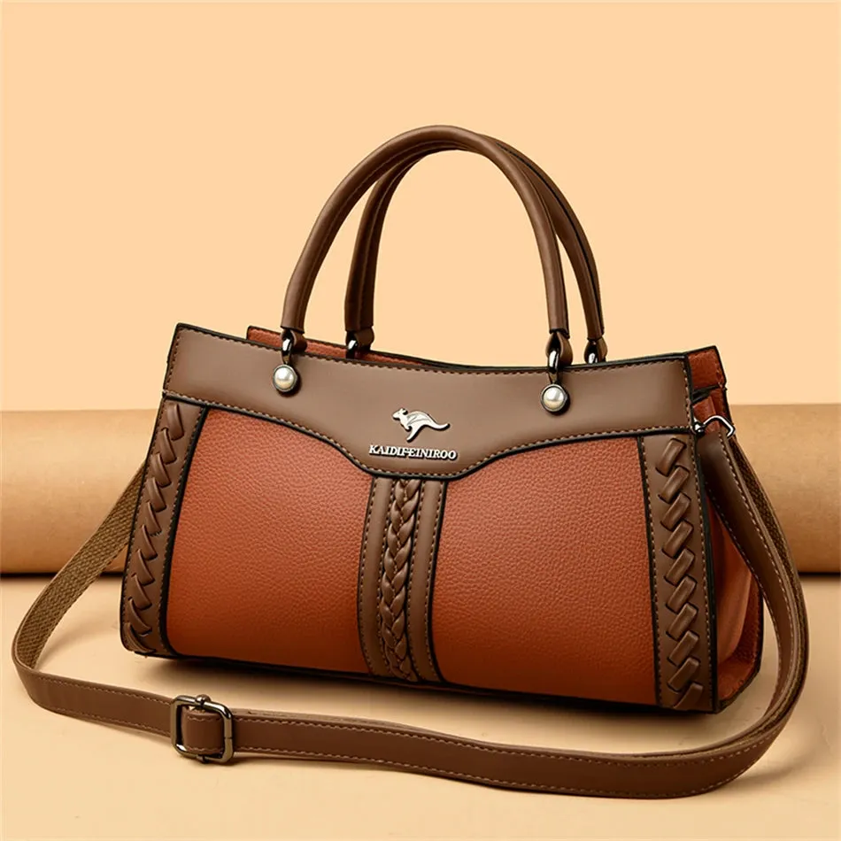 Luxury Designer Multi Layered Women's Handbag 2024 Trendy High Quality Soft Leather Messenger Bag Women's Shoulder Crossbody Bag